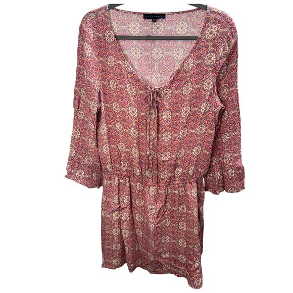 Sanctuary Boho Medallion Print Peasant Dress/Tunic Large - Picture 3 of 8